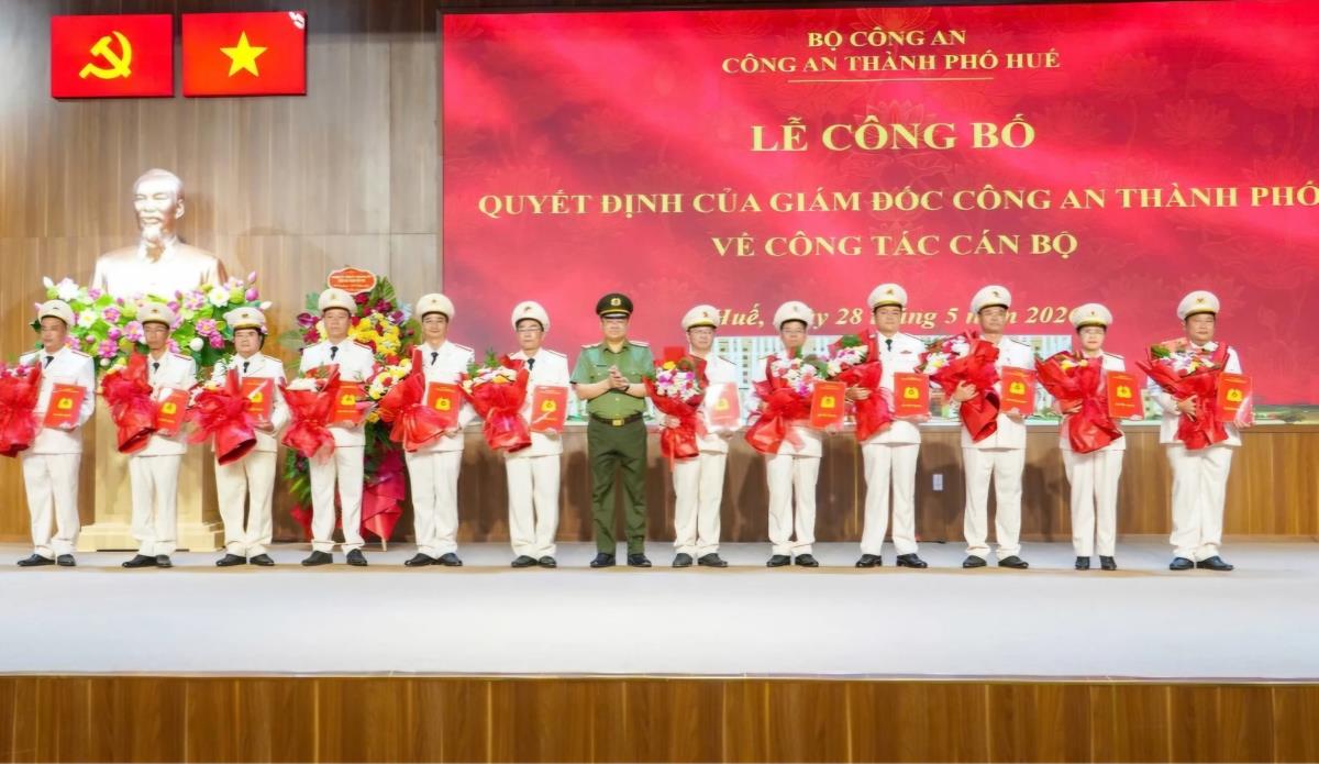 Công an TP Huế điều động nhiều lãnh đạo cấp phòng chủ chốt.