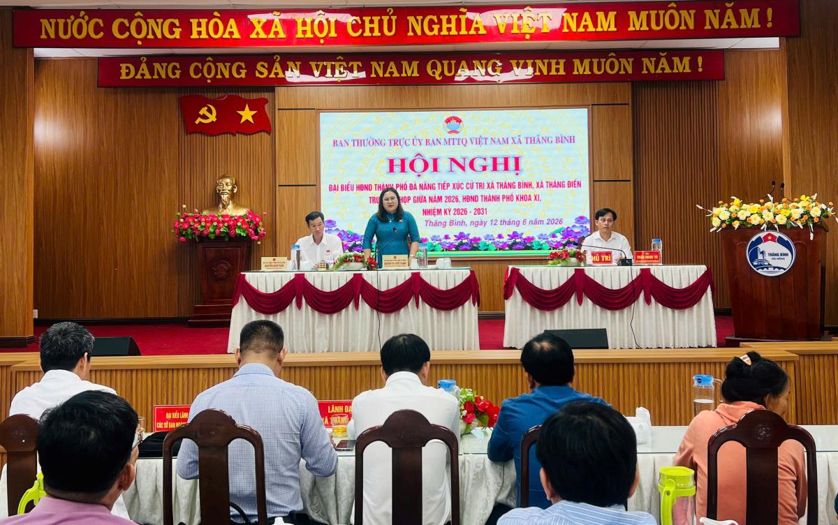 Buổi tiếp xúc cử tri được tổ chức tại xã Thăng Bình, TP Đà Nẵng.