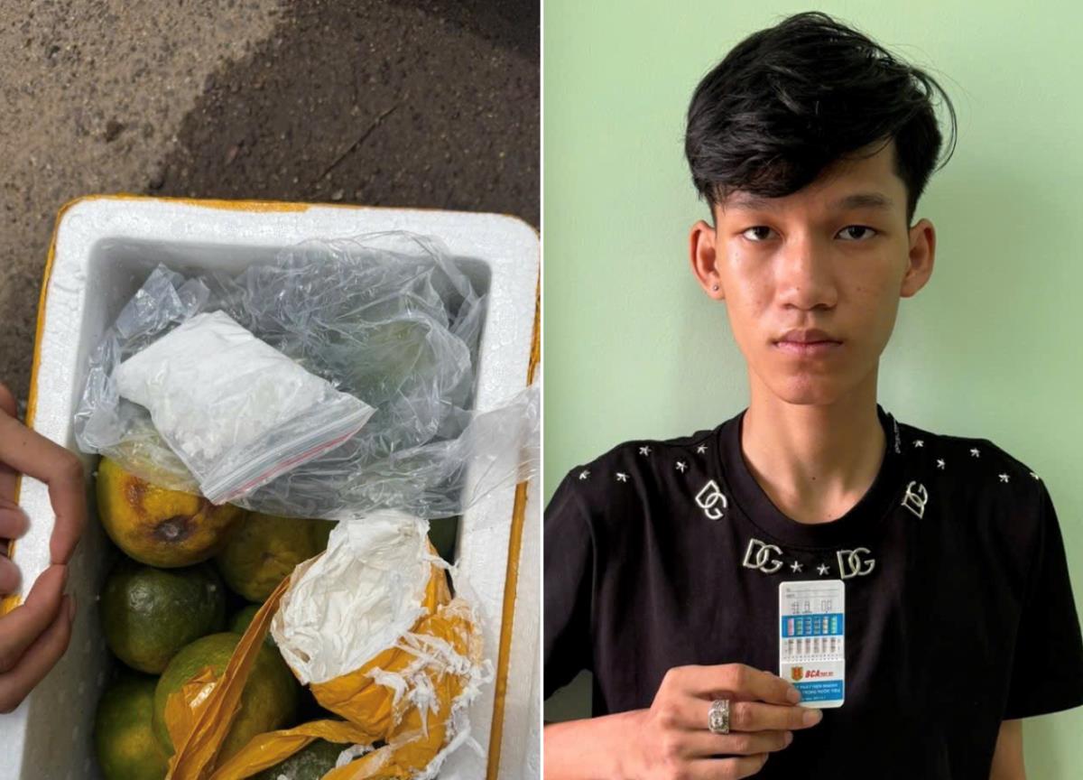 Đối tượng Lê Văn Nghĩa bị bắt cùng tang vật.