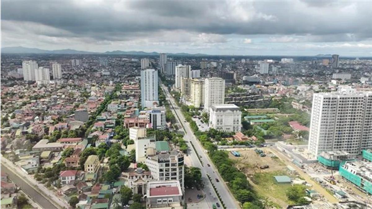 Một góc thành phố Vinh, Nghệ An. Ảnh: TTXVN