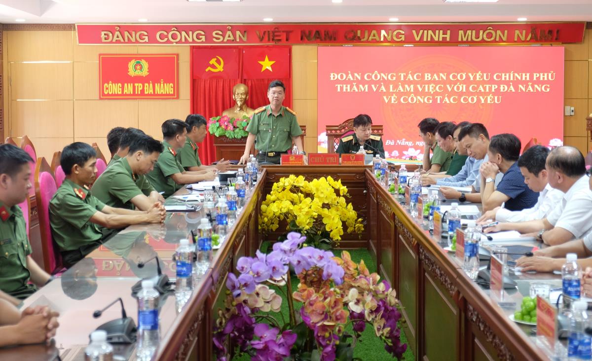 Công an TP Đà Nẵng làm việc với Ban Cơ yếu Chính phủ về bảo mật thông tin trong môi trường số