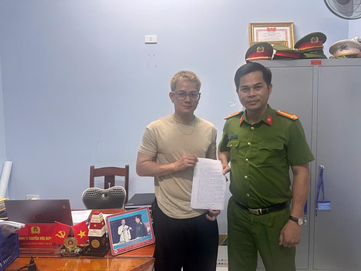 Anh Tuân gửi thư cảm ơn Công an xã Thọ Phong và anh Hoàng.
