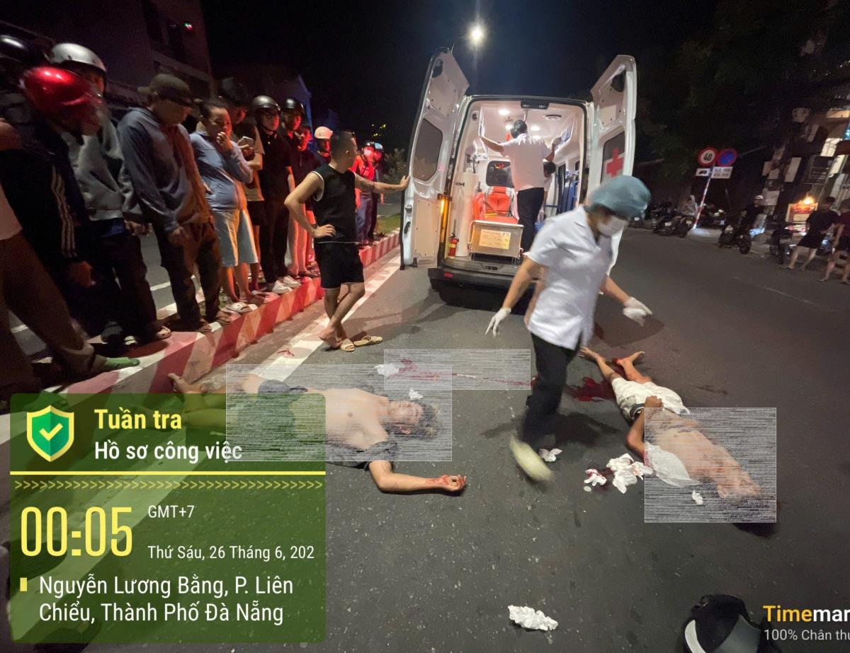 Hiện trường vụ tai nạn.