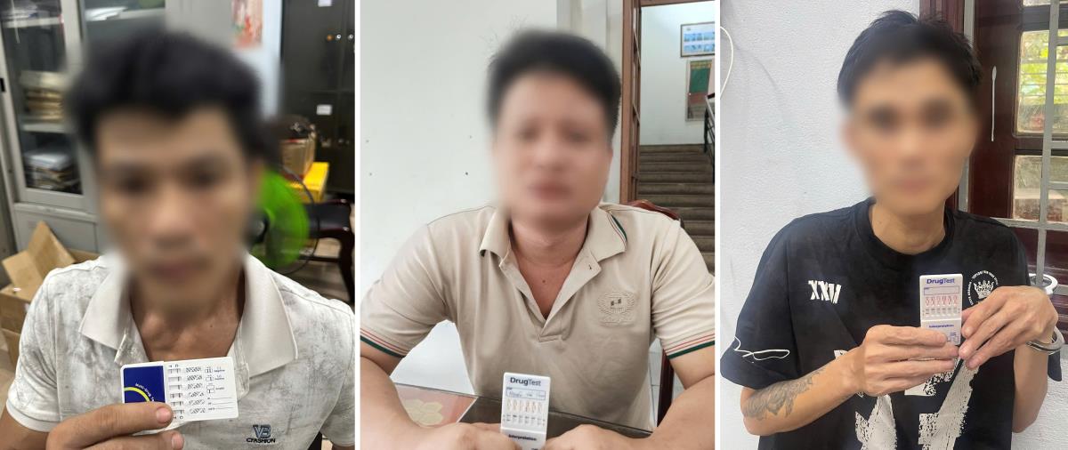 Các đối tượng dương tính với ma túy.