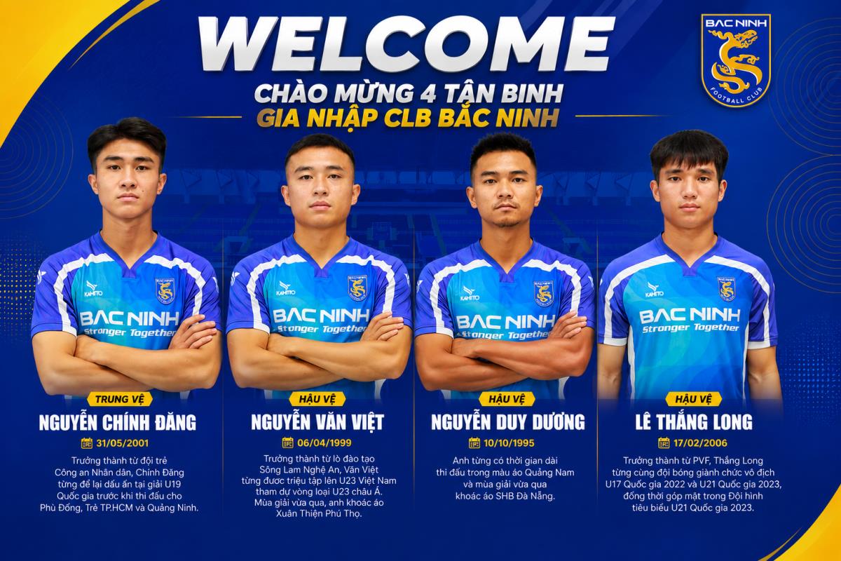 Bắc Ninh FC tiếp tục tăng cường lực lượng cho mùa đầu tiên lên chơi V-League 1.