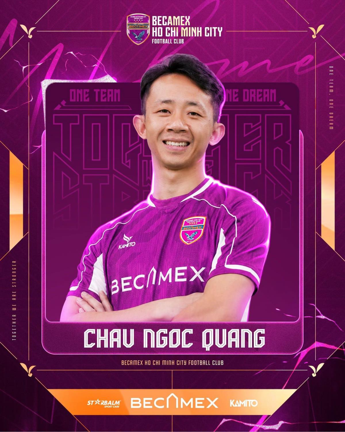 Châu Ngọc Quang được trang chủ Becamex TPHCM giới thiệu.