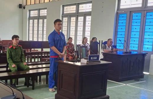 Bị cáo Phạm Quốc Huy tại phiên tòa.