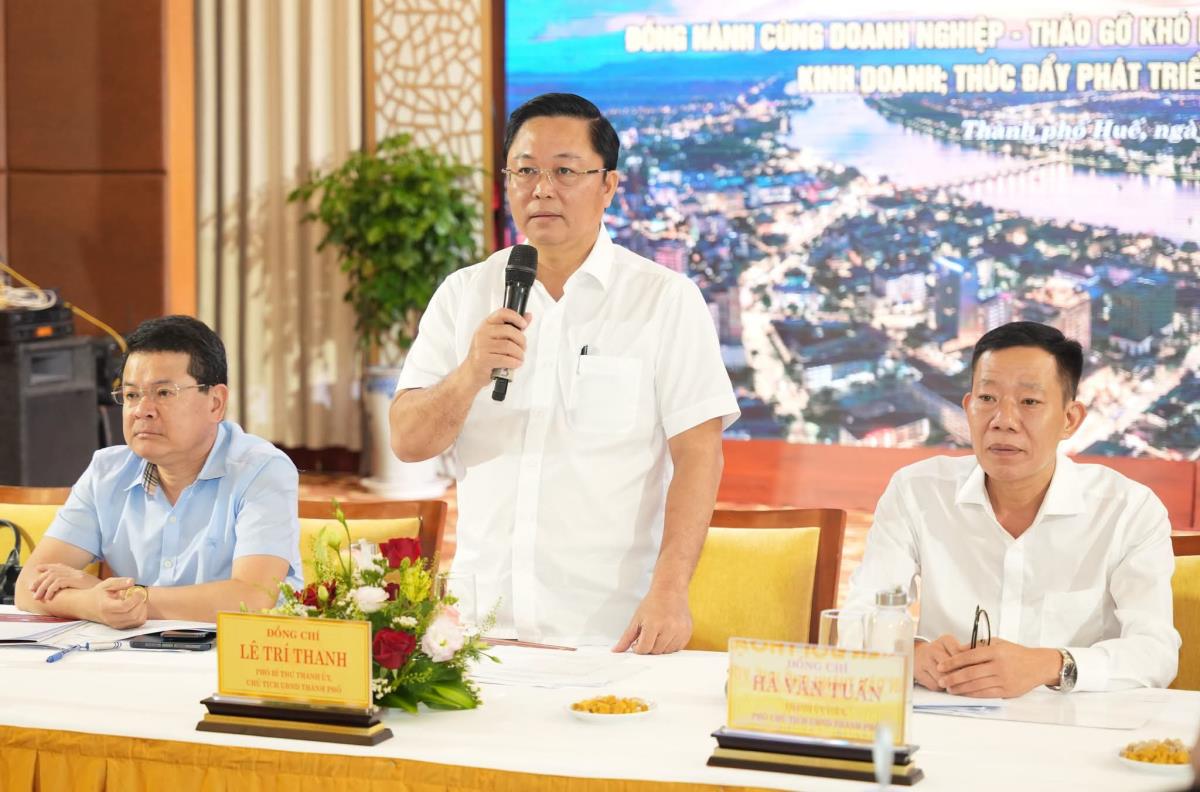 Ông Nguyễn Duy Hưng- Tổng Giám đốc Công ty Cổ phần đầu tư Sài Gòn - Huế phát biểu tại hội nghị.