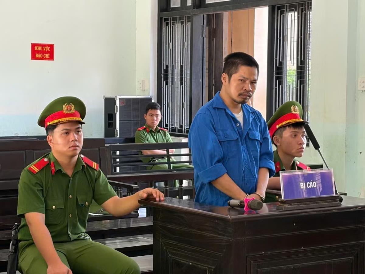Bị cáo Võ Hoài An tại phiên tòa. Ảnh: CAND