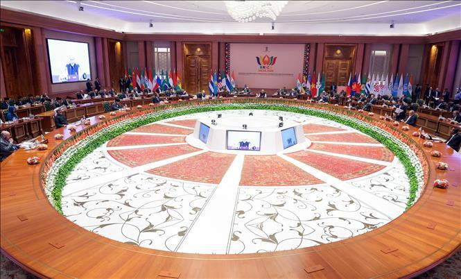 Quang cảnh Hội nghị thượng đỉnh BRICS lần thứ 18 tại New Delhi, Ấn Độ ngày 12-9. Ảnh: ANI