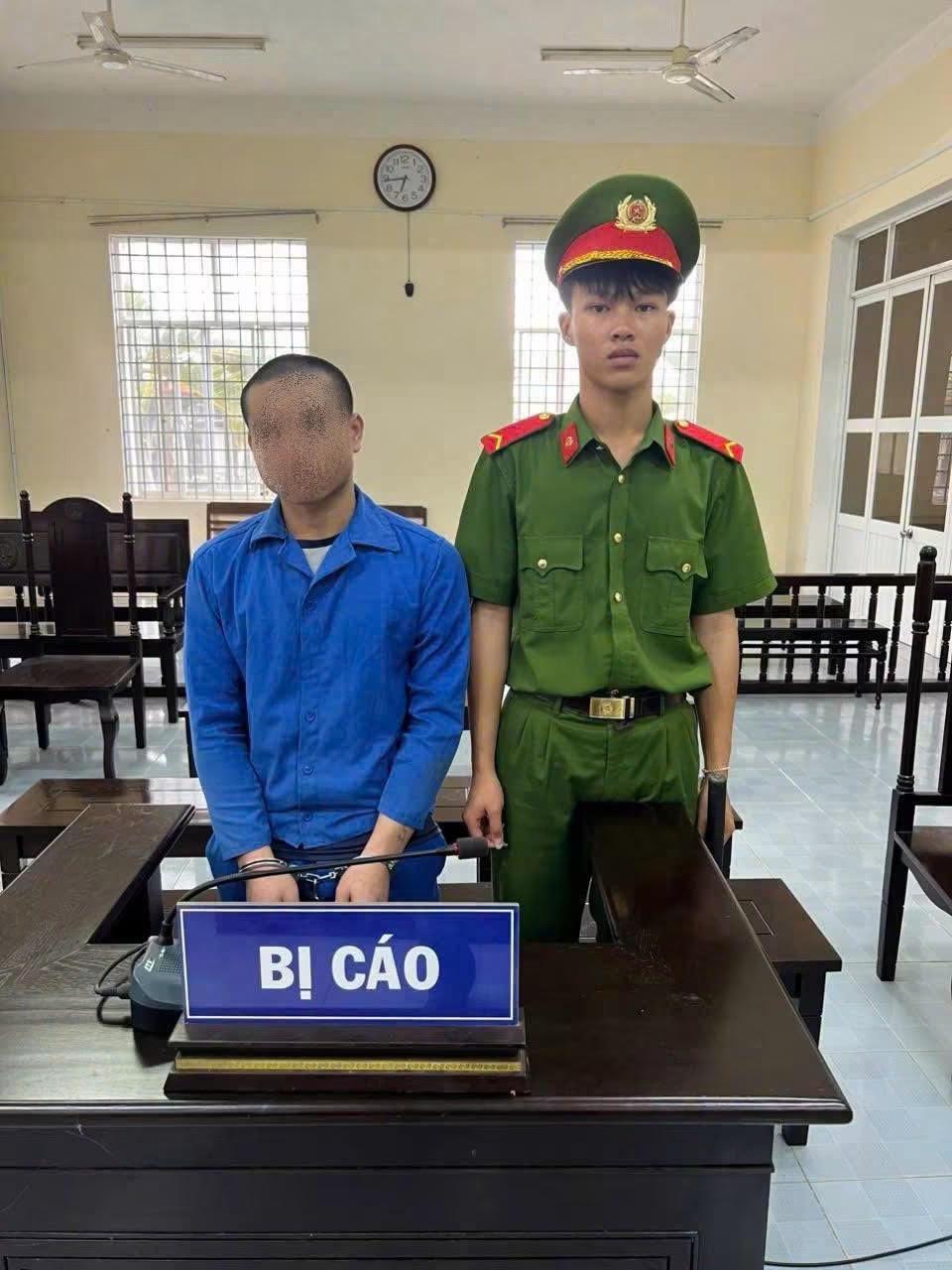 Bị cáo A Tho tại phiên tòa.