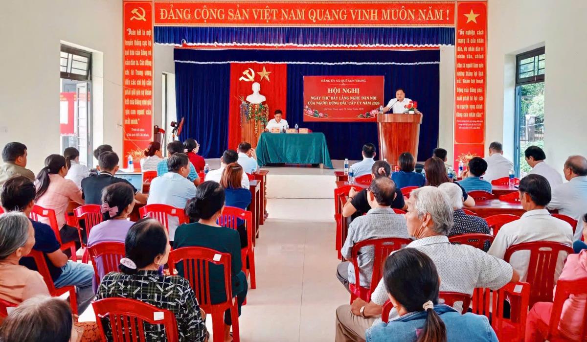 Xã Quế Sơn Trung triển khai mô hình “Ngày thứ Bảy lắng nghe Dân nói”.