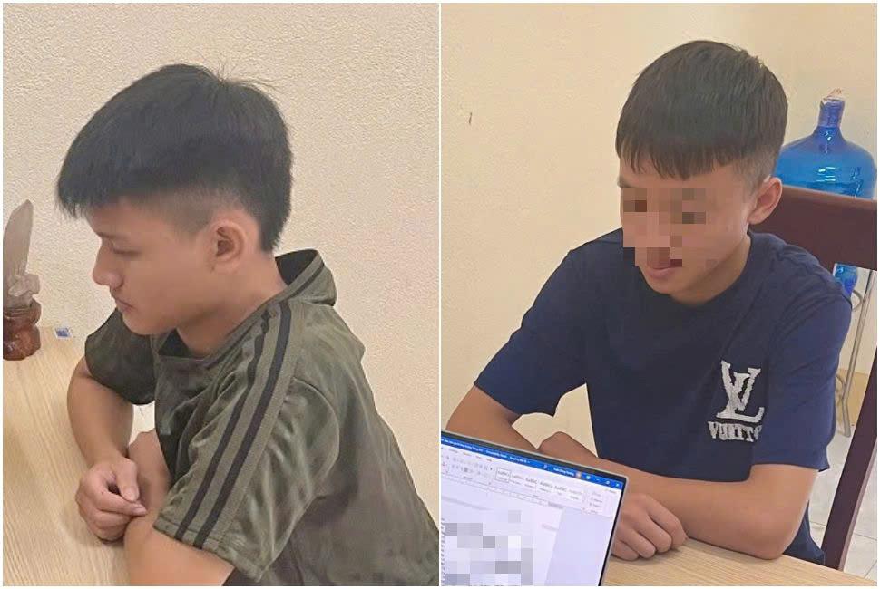 2 đối tượng Đức và T. tại cơ quan Công an.