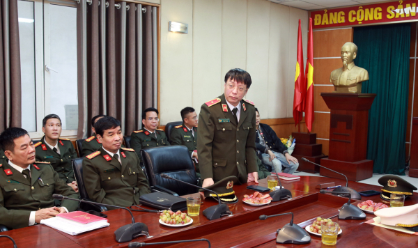 Thiếu tướng Phạm Khải phát biểu tại buổi lễ.