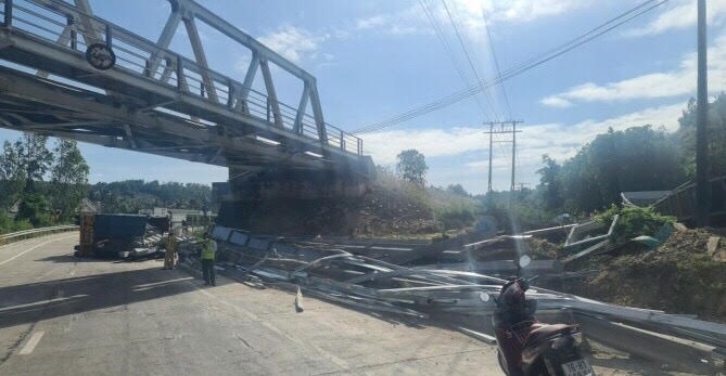 Hiện trường vụ tai nạn.