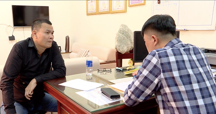 Nguyễn Văn Điền (Điền "khều") lúc mới bị bắt giữ.