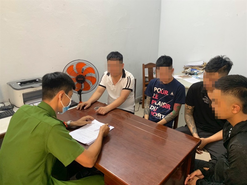 CAQ Sơn Trà tiến hành xử lý một nhóm đối tượng dương tính với ma túy.