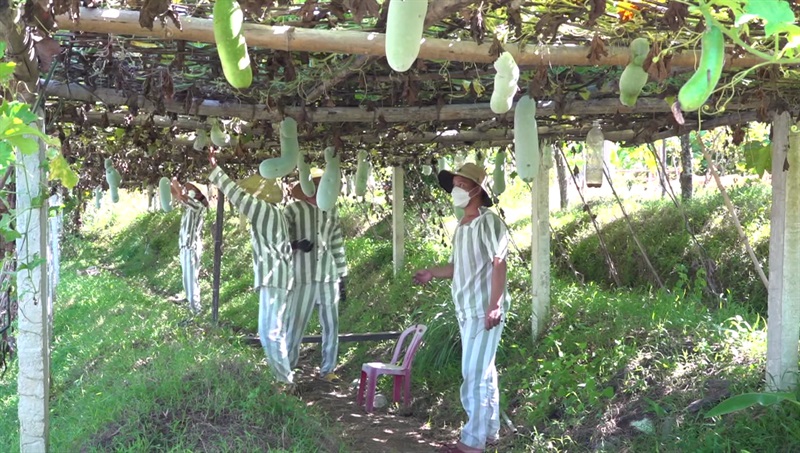 Phạm nhân lao động, cải tạo tại Trại tạm giam Công an tỉnh Quảng Nam.