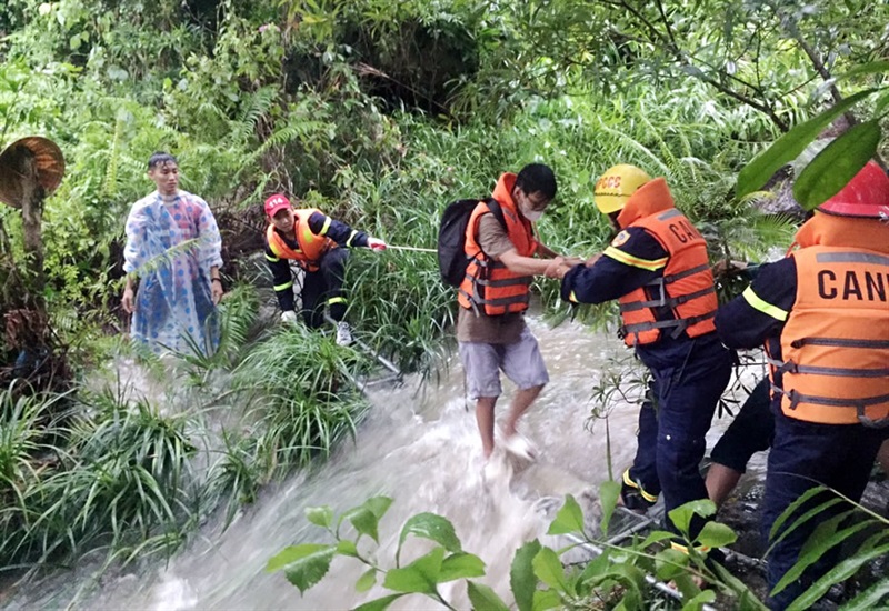 Hiện trường nơi cô gái được giải cứu.