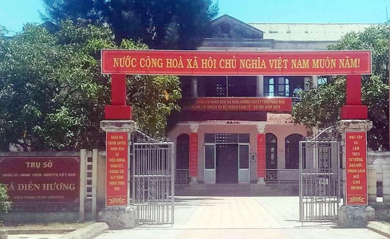 Trụ sở UBND và Công an xã Điền Hương - nơi xảy ra vụ việc
