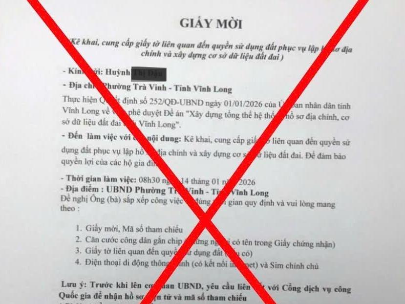 Giả cán bộ yêu cầu làm sạch dữ liệu sổ đỏ để lừa đảo