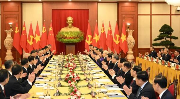 Tổng Bí thư Nguyễn Phú Trọng hội đàm với Tổng Bí thư, Chủ tịch nước Trung Quốc Tập Cận Bình