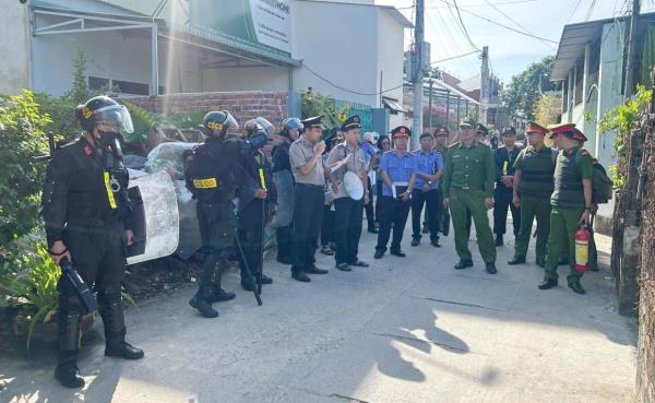 Công an tỉnh Quảng Nam bảo đảm ANTT việc cưỡng chế thi hành án dân sự