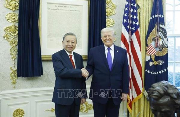 Tổng Bí thư Tô Lâm gặp Tổng thống Hoa Kỳ Donald Trump