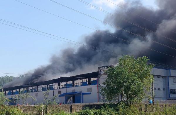 Nghệ An: Cháy nhà xưởng trong Khu Công nghiệp Nam Cấm