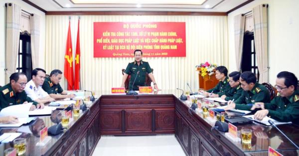 Đoàn công tác của Bộ Quốc phòng kiểm tra công tác 1389 tại Bộ đội Biên phòng tỉnh Quảng Nam