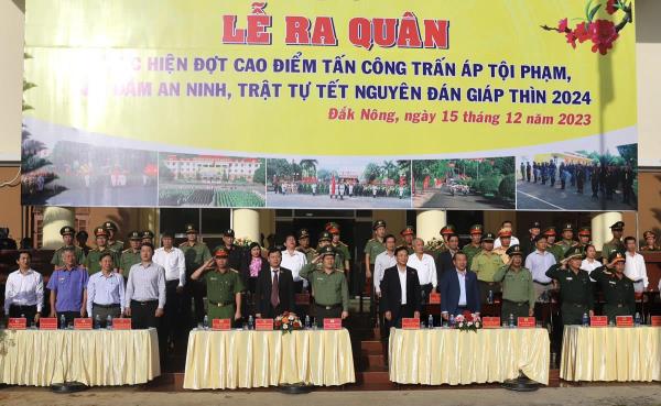 Công an Đắk Nông quyết tâm bảo vệ tuyệt đối an ninh, an toàn Tết Nguyên đán Giáp Thìn 2024