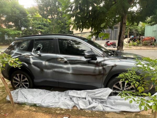 Truy bắt nhanh đối tượng đập phá, xịt sơn xe