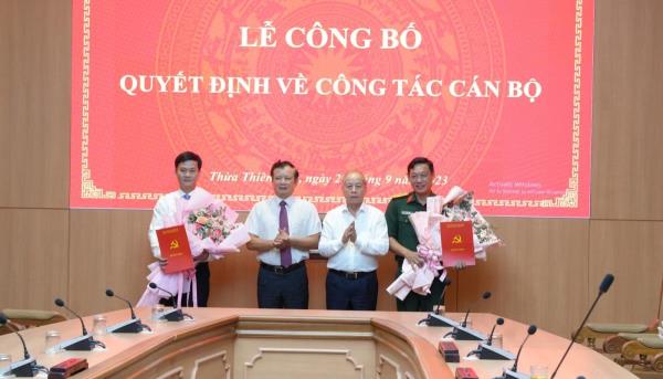 Chỉ huy trưởng Bộ CHQS, Giám đốc Sở Thông tin truyền thông được chỉ định BCH Đảng bộ tỉnh Thừa Thiên-Huế nhiệm kỳ 2020 – 2025