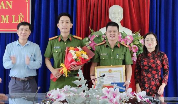 Đội Cảnh sát điều tra tội phạm về hình sự, kinh tế, ma túy CAQ Cẩm Lệ được khen thưởng đột xuất