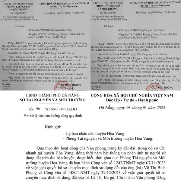 Sở Tài nguyên và Môi trường đề nghị cơ quan cấp dưới đảm bảo quyền của người sử dụng đất