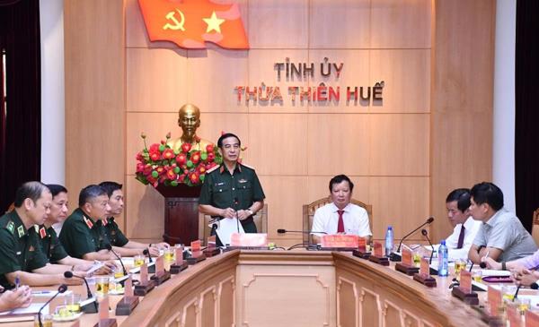 Đại tướng Phan Văn Giang làm việc tại tỉnh Thừa Thiên - Huế