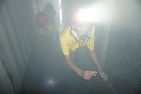 120 em học sinh trải nghiệm không gian mô phỏng vụ cháy