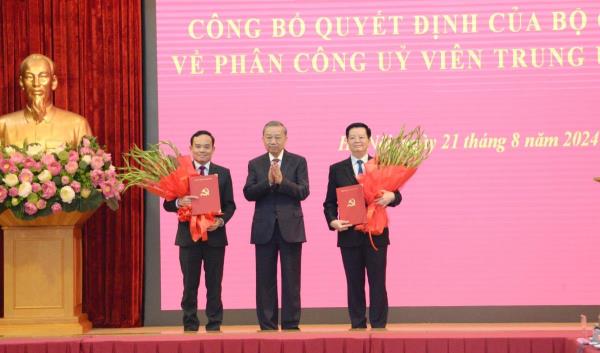 Công bố quyết định phân công Trưởng Ban Kinh tế T.Ư và Trưởng Ban Dân vận T.Ư