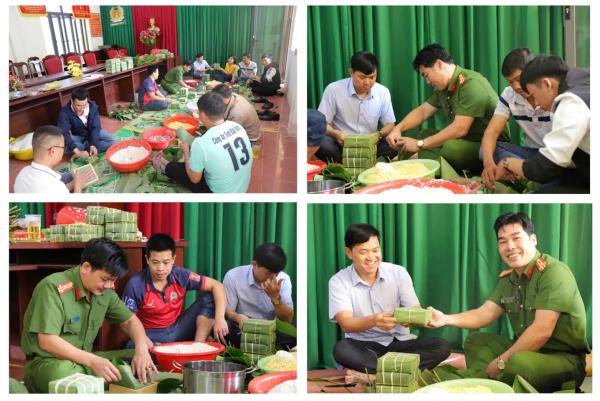 Phòng Cảnh sát hình sự tổ chức gói bánh chưng đón Xuân Ất Tỵ