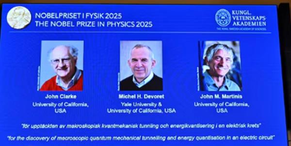 Giải Nobel Vật lý 2025 vinh danh 3 nhà khoa học người Mỹ