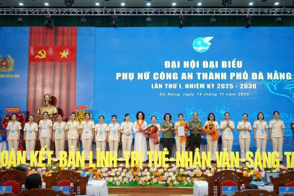 Đại hội đại biểu Phụ nữ Công an TP Đà Nẵng lần thứ I, nhiệm kỳ 2025 - 2030: Đoàn kết, bản lĩnh, trí tuệ, nhân văn, sáng tạo
