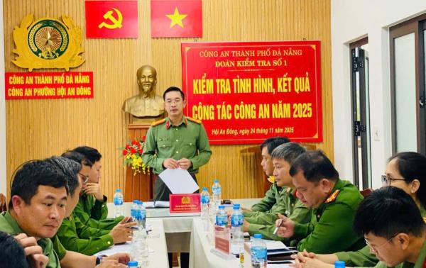 Lãnh đạo Công an TP Đà Nẵng kiểm tra công tác Công an tại Công an phường Hội An Đông và Bàn Thạch
