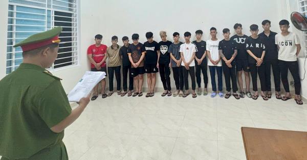 Khởi tố 15 đối tượng có hành vi gây rối trật tự công cộng