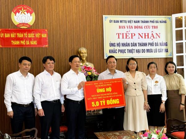 Thành phố Hải Phòng hỗ trợ 5 tỷ đồng để người dân Đà Nẵng khắc phục hậu quả thiên tai