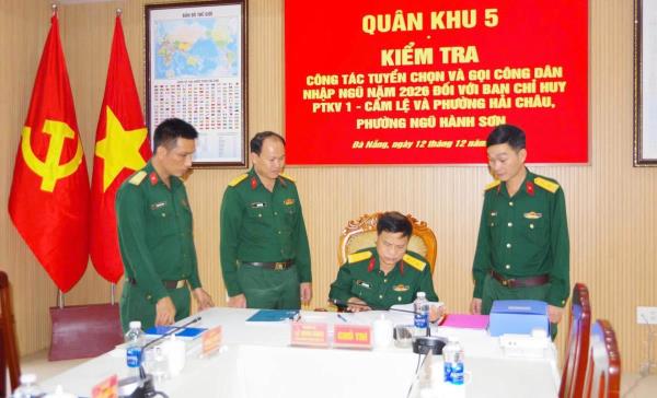 Kiểm tra công tác tuyển chọn công dân nhập ngũ năm 2026