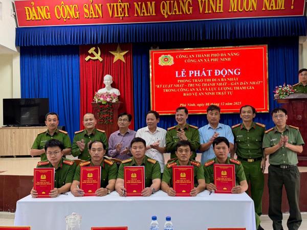 Công an xã Phú Ninh phát động phong trào thi đua Ba nhất