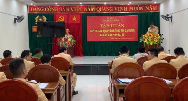 Công an Quảng Trị chuẩn bị sẵn sàng cho việc tiếp nhận nhiệm vụ đào tạo sát hạch và cấp giấy phép lái xe