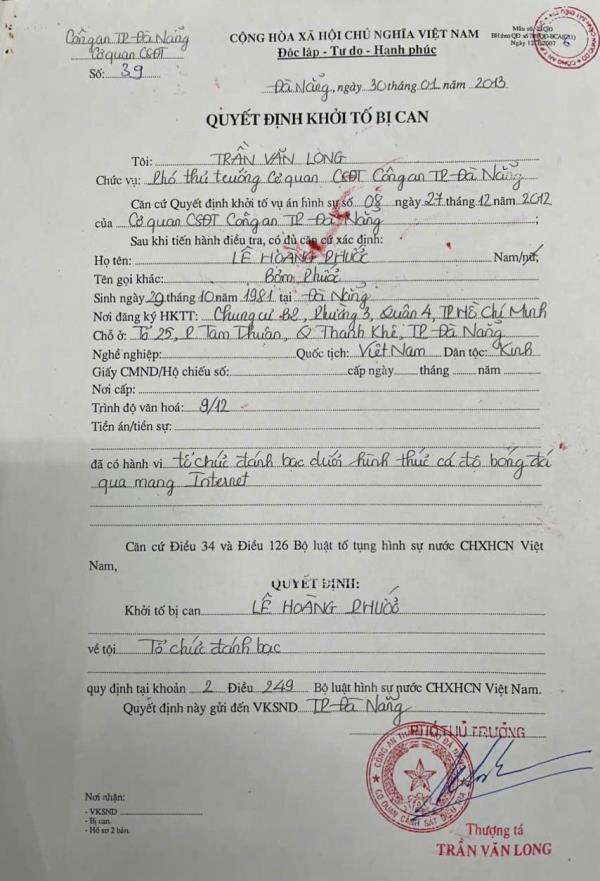 Thông tin về hoạt động điều tra, xử lý của cơ quan chức năng đăng tải trên tài khoản Facebook Phuoc Le và một số tài khoản mạng xã hội thời gian gần đây là thất thiệt, hoàn toàn sai sự thật