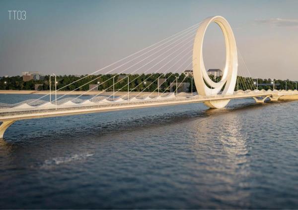 Thiết kế Trăng trên sông đoạt giải cao nhất thi tuyển kiến trúc cầu Tam Thanh Đà Nẵng