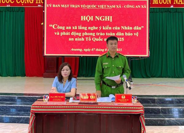 Công an xã A Vương tổ chức diễn đàn Công an lắng nghe ý kiến nhân dân, khẳng định sức mạnh đoàn kết trong bảo vệ an ninh Tổ quốc